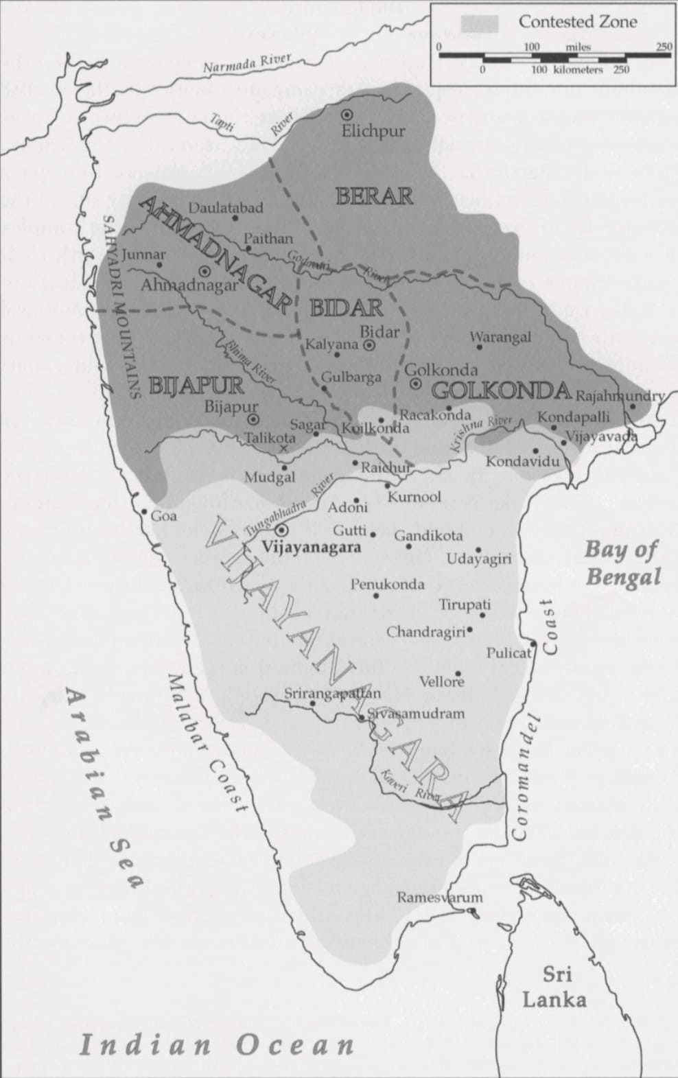 La zona contesa e l'impero Vijayanagara
