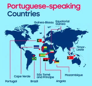 Diffusione della lingua portoghese nel mondo e paesi della CPLP