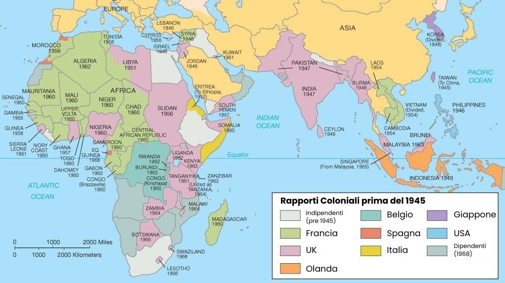 Immagine di copertina per l'articolo La Decolonizzazione: Riassunto, Storia, Cause e Conseguenze