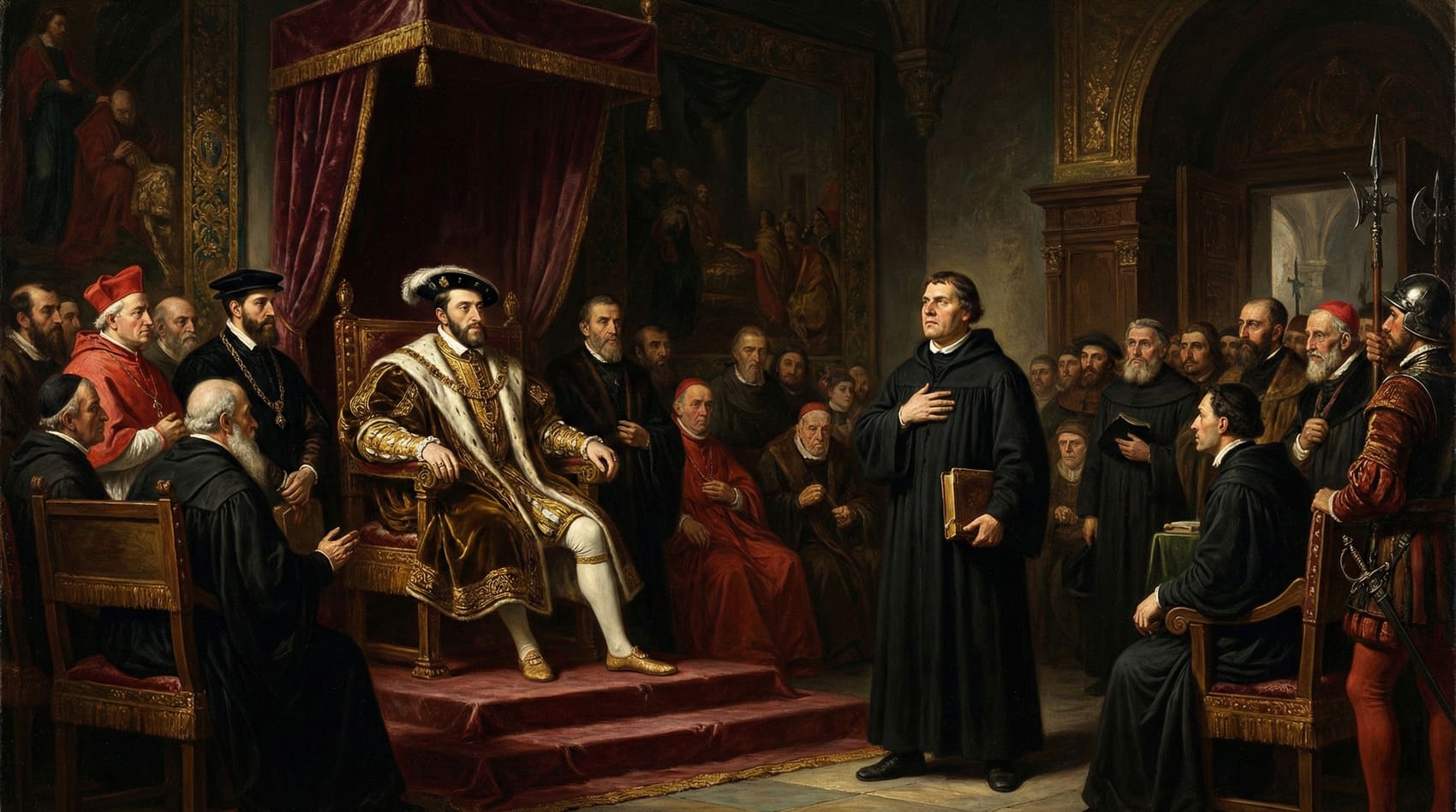 Immagine di copertina per l'articolo Dieta di Worms (1521): Riassunto, Storia e Conseguenze