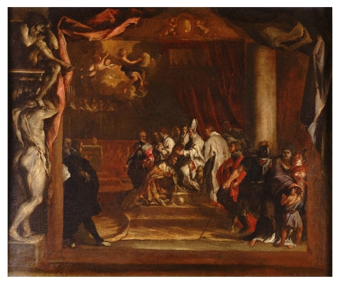 Incoronazione di Carlo V a Bologna da parte di Clemente VII.