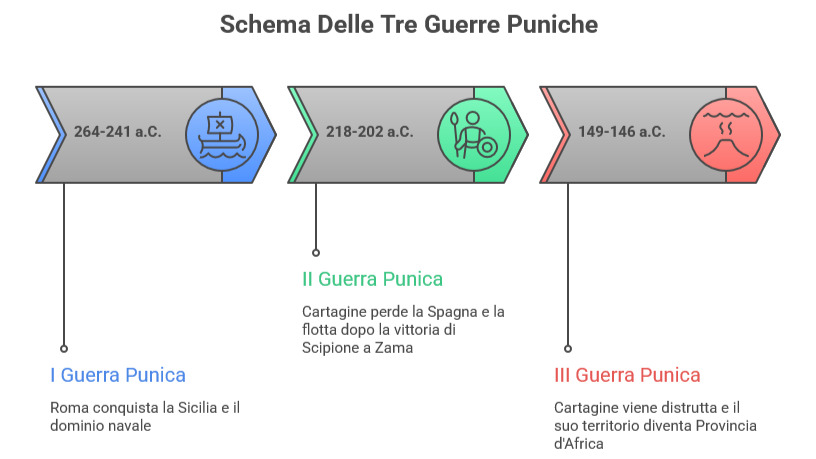 Le 3 Guerre Puniche: Schema Completo e Riassunto