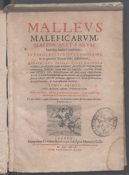Malleus Maleficarum, manuale per la caccia alle streghe.