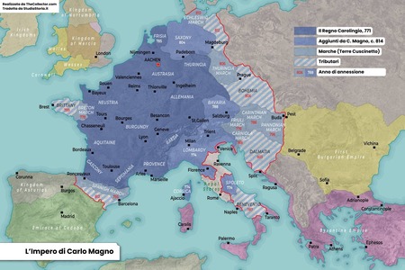 Immagine di copertina per l'articolo Riassunto Impero Carolingio: L'Ascesa e le Conquiste di Carlo Magno