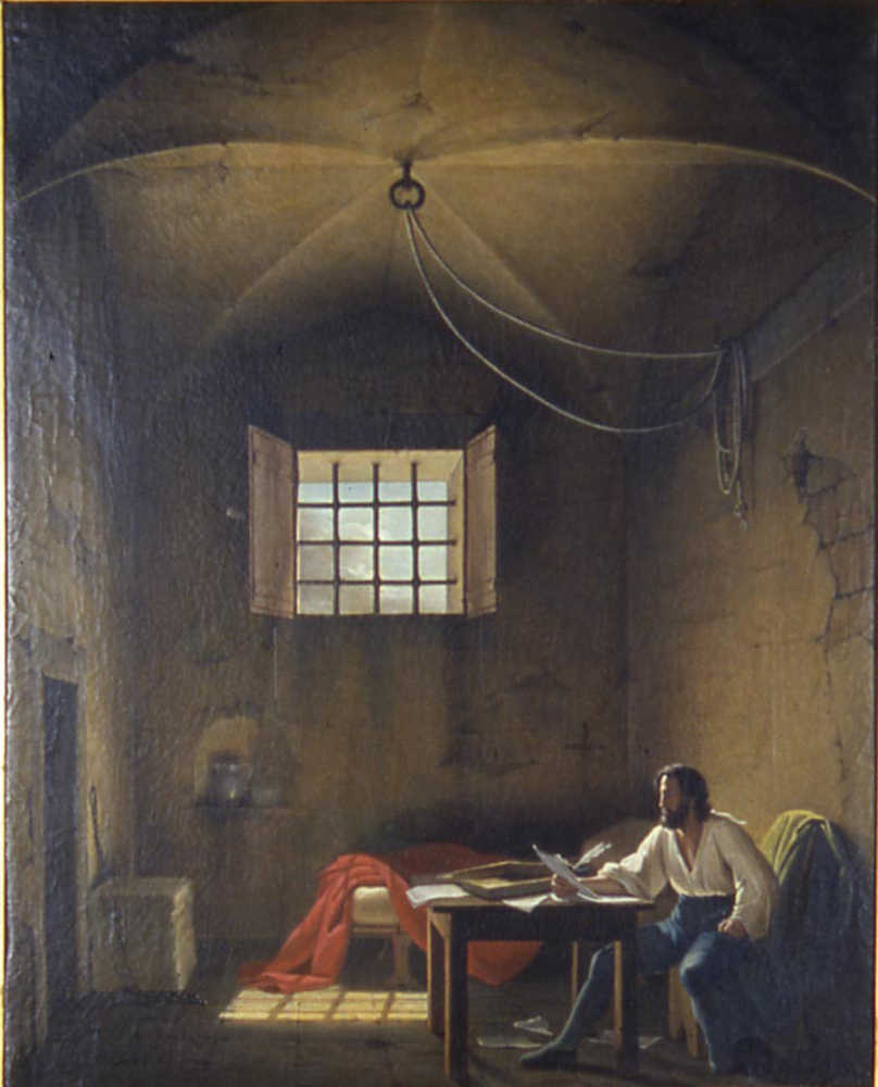 Ritratto di patriota in carcere.