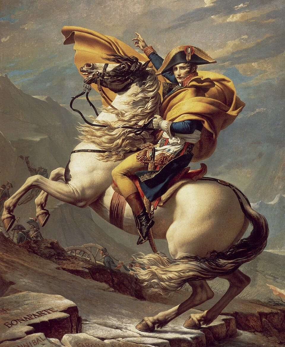 Napoleone Bonaparte valica il Gran San Bernardo, David 1800-1803