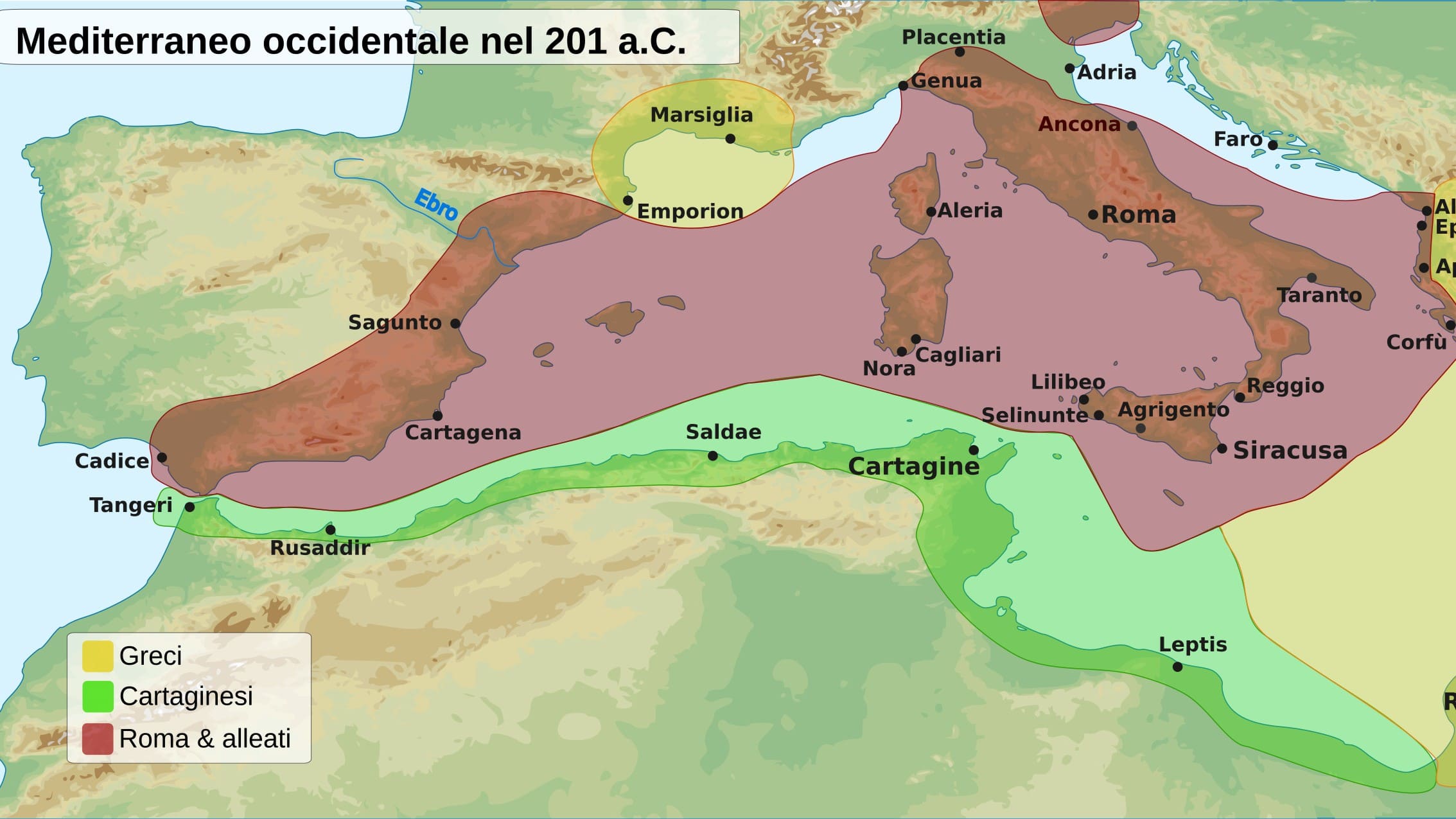 Immagine di copertina per l'articolo Riassunto Seconda Guerra Punica (218-202 a.C.): Annibale contro Roma